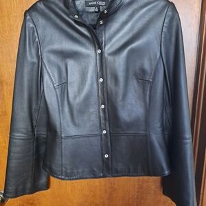 Vintage Anne Klein Black Leather Jacket